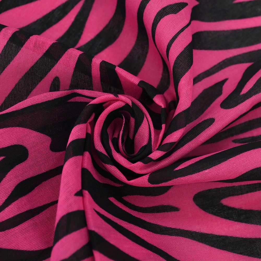 Vintage 100% Cotton Fashion Zebra Animal Print Head Wrap Bandana 23G