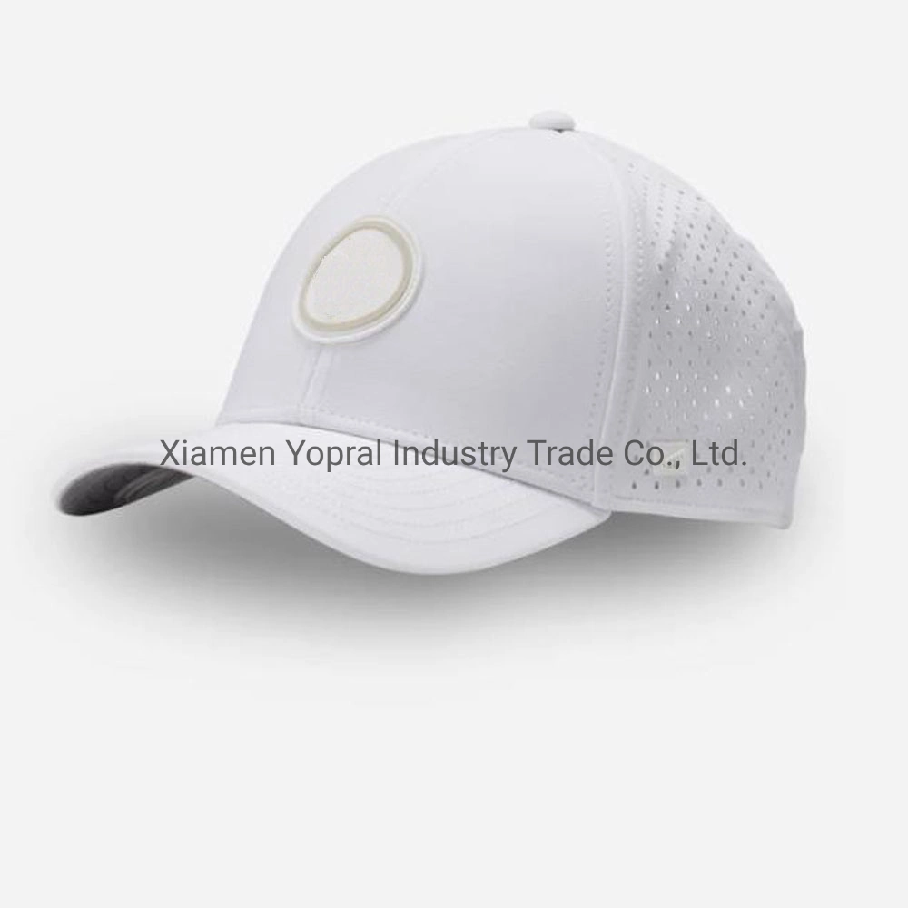 Custom Hot Sale White Mesh Fabric Soft Snapback Closure Outdoor Baseball Cap