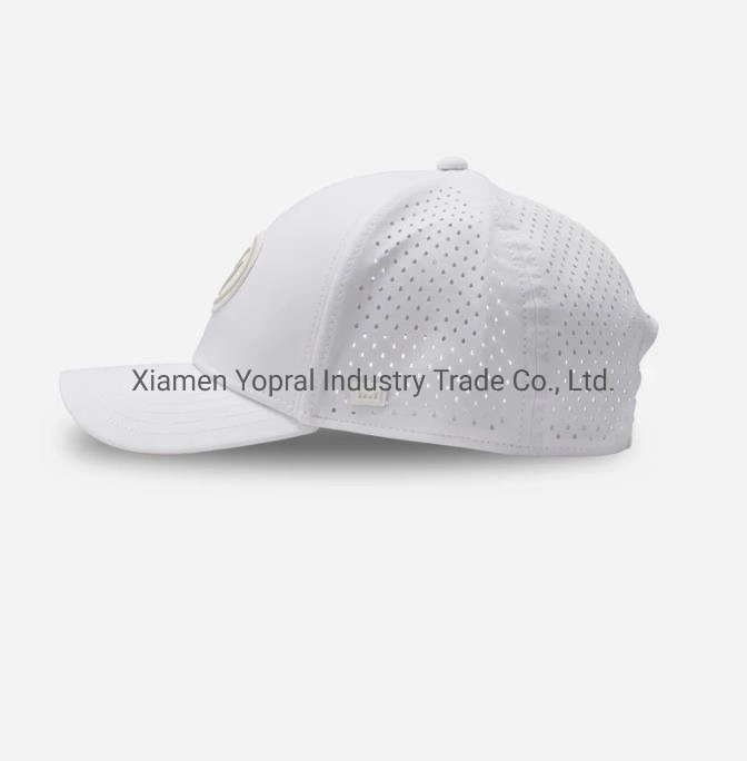 Custom Hot Sale White Mesh Fabric Soft Snapback Closure Outdoor Baseball Cap