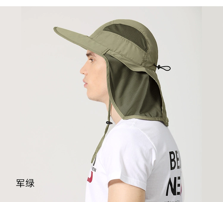 Custom Men&prime;s Sun Visor Breathable Sunblock UV Protection Fishing Cap Quick Drying Mountaineering Fisherman Basin Hat