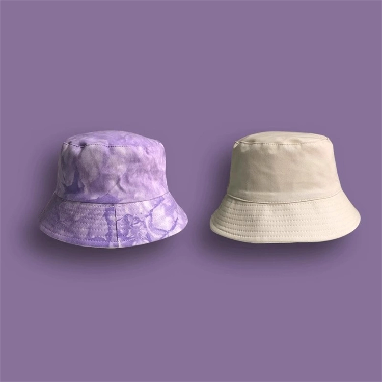 Reversible Wear Tie Dye Cotton Casual Fishman Bucket Hat Cap