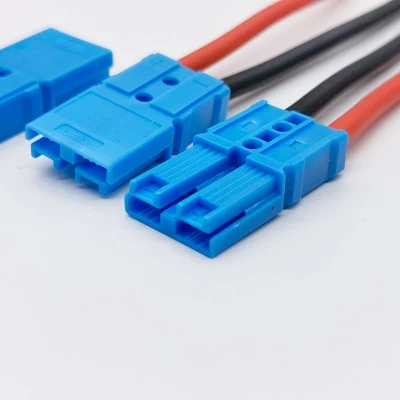 50A Electric Forklift Battery Charging Cable Connector for Ander Son Plug Lead to Lug M8 Terminal Harness Wire