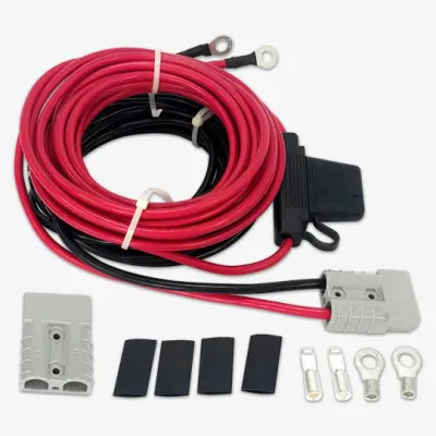 Dual Battery Wiring Kit 6m 8AWG Cable 50A Quick Connect Hight Current Gray Anderson Power Connector Plug with Maxi Fuse Holder