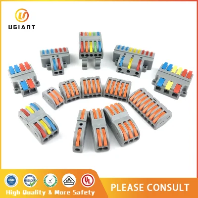 Plastic Cable Crimping Electrical Spring Terminal Block Wire to Wire Connectors
