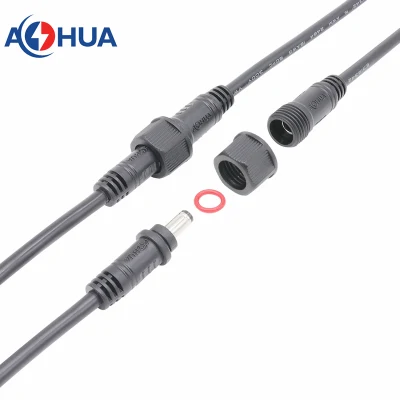 Hot Sales IP65 Waterproof Power Signal DC Connector M14 with 20AWG Electrical Wire 5.5*2.1/2.5mm Type Pre-Wire Male Female Extension Cord for Car Vdr Equipment
