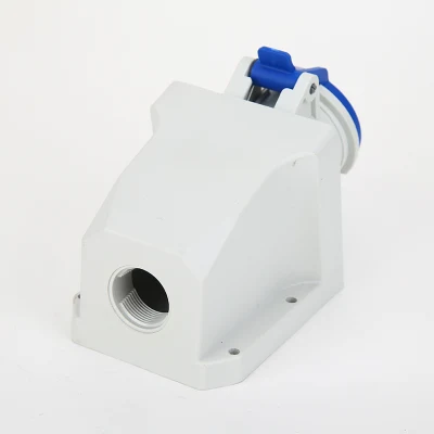  High Quality 3pin 4pin 5pin 230V 400V 16A 32A IP44 Wall Mounted Inlet Waterproof Industrial Plug Socket Connector