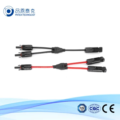 Waterproof Pi67 PV004-2t1 1000V DC PV Branch Solar Connector DC 1000V 30A PV Y Type 1 to 3 Branch Connectors Solar Panel Mc4 Cable Connector From China Factory