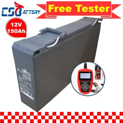 Csbattery 12V150ah Slim Front Terminal Telecom AGM Bateria for Communication-Equipments/Forklift/Industrial/Telecom-Station/Vs: Bluesun/Sunstone