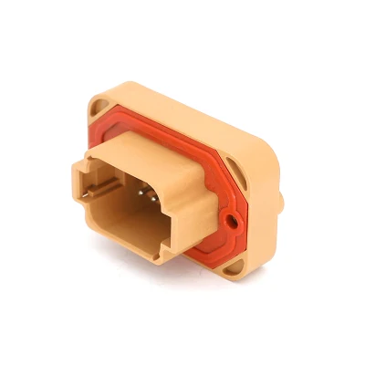 Dt15-8pd Brown 8pin Automotive Waterproof Connector Dt Straight Pin PCB Mounting Head Wireline to Board Plug Socket