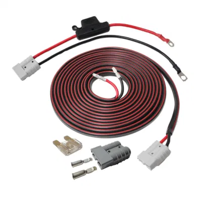 50A Anderson Connector with 6m 8AWG Cable Current Gray Anderson Power Plug with Maxi Fuse Holder Dual Battery Wiring Kit