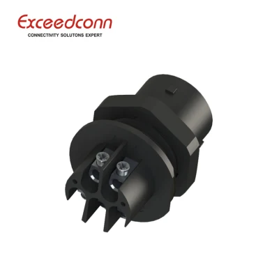 Exceedconn 5 Pin 25A Male Panel Mount Solar Inverter AC Power Connector