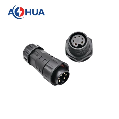 IP68 2+4 Pin Waterproof Outdoor Wire Lighting Automotive Electrical Panel Connector
