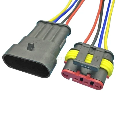  Car Waterproof Connectors AMP Male and Female Plug 1 2 3 4 5 6 Pin Holes Housing Terminals Automotive Connector