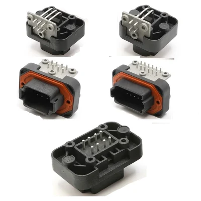 PCB Connector Automobile Deutsch Waterproof Right Angle Connector Male and Female Terminal Plug Straight Pin Dt15-2pb Dt15-6pb Dt15-2pb