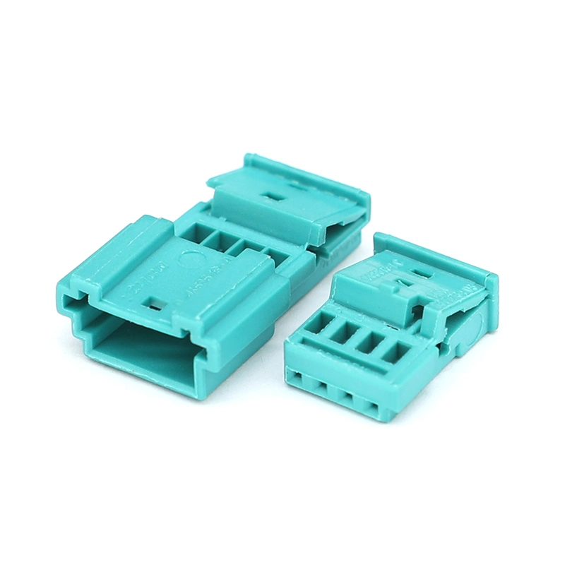 968813-9 4pin Cyan Automotive Wiring Harness Connectors Housing for Female Terminals