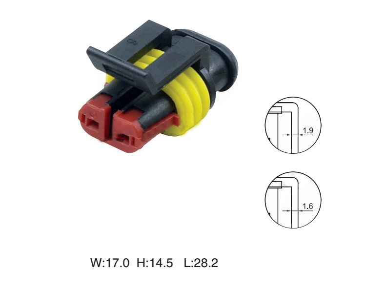 Youye Automotive 2p Female Connector Te/Tyco/AMP 282080-1 Connector