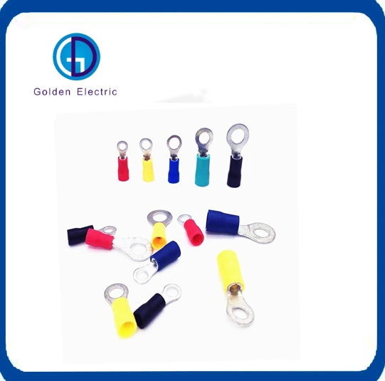 Factory Supply Insulated Terminal Ring Auto Electrical Wire Crimp Copper Connectors Red Blue Yellow Black Ring Insula Terminals