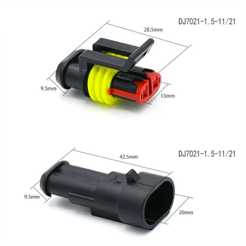 6 Pins Way Dt Series Male or Female Auto Connector Plug Dt06-6s Dt04-6p with Terminals for Adapter Amphenol Deutsch