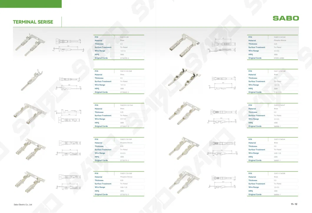 High Performance Automotive Cable Diesel Wire Connector ECU Cable Terminal