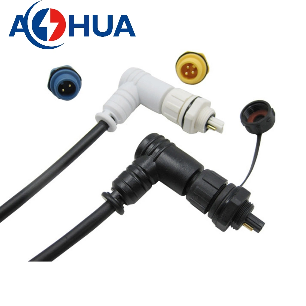 2-8 Pin Car Electrical Male Female 90 Degree Panel Mount Connector M12