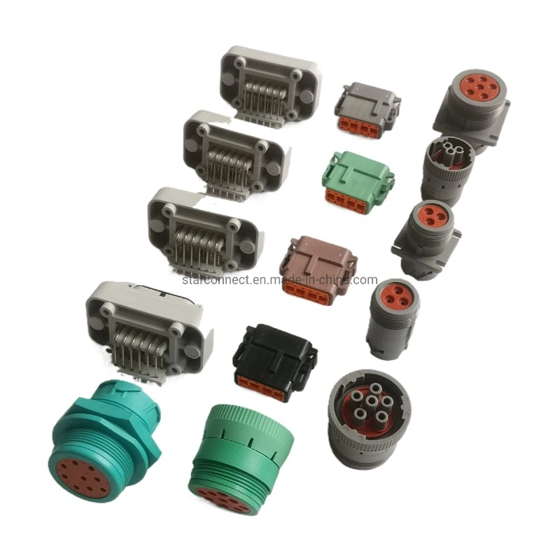 Deutsch Auto Connector Dt04-2p-L012 2p/3p/4p/6p/8p/12p Waterproof Electrical Connector for Cars 22-16AWG