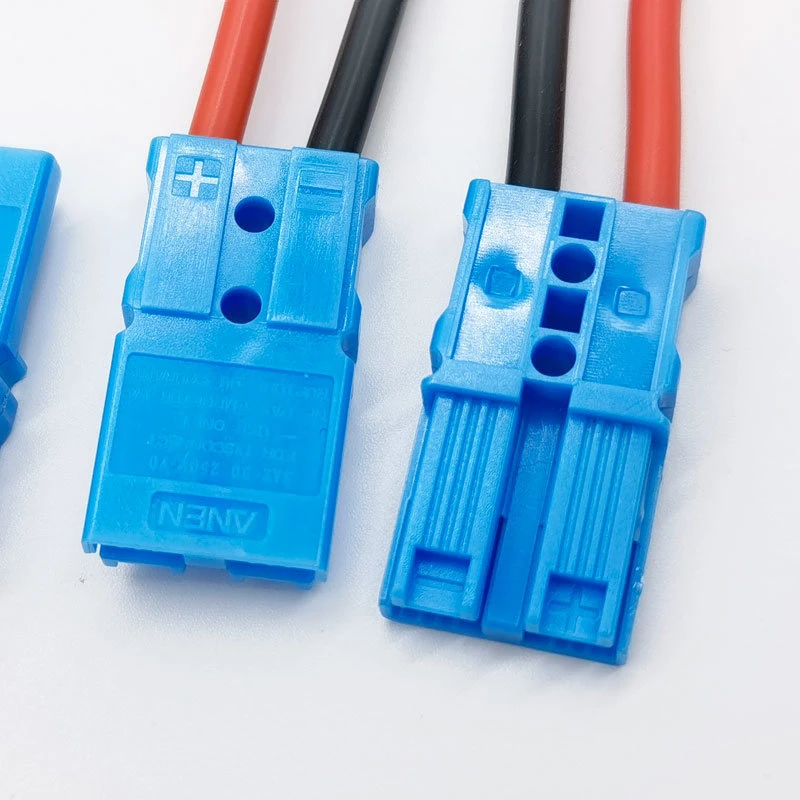 50A Electric Forklift Battery Charging Cable Connector for Ander Son Plug Lead to Lug M8 Terminal Harness Wire