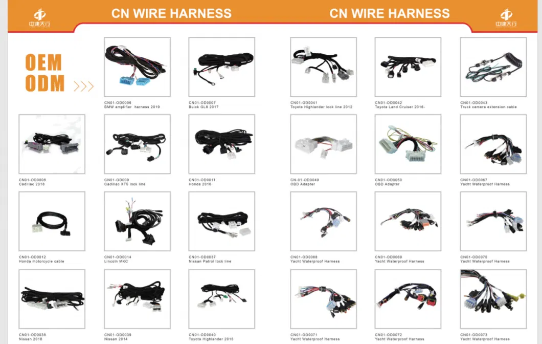 Auto Car Electrical ISO Connector Automotive Wire Harness Male and Female Connector