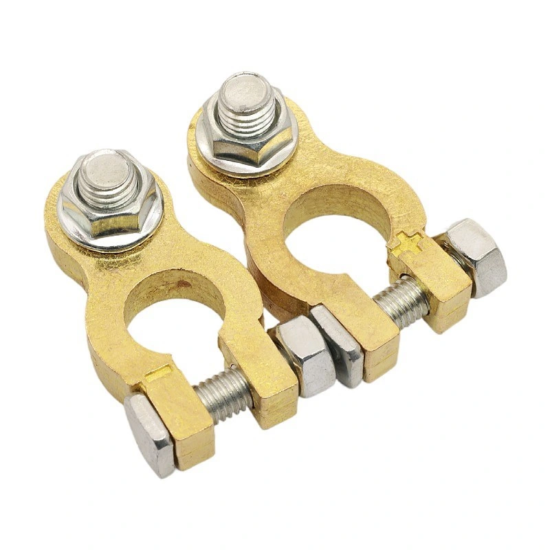 Car/Van/Vechicle Battery Terminal Pure Copper M10 Brass Large 180g Monofilament Wiring Clamp Thickened Battery Clip Connector