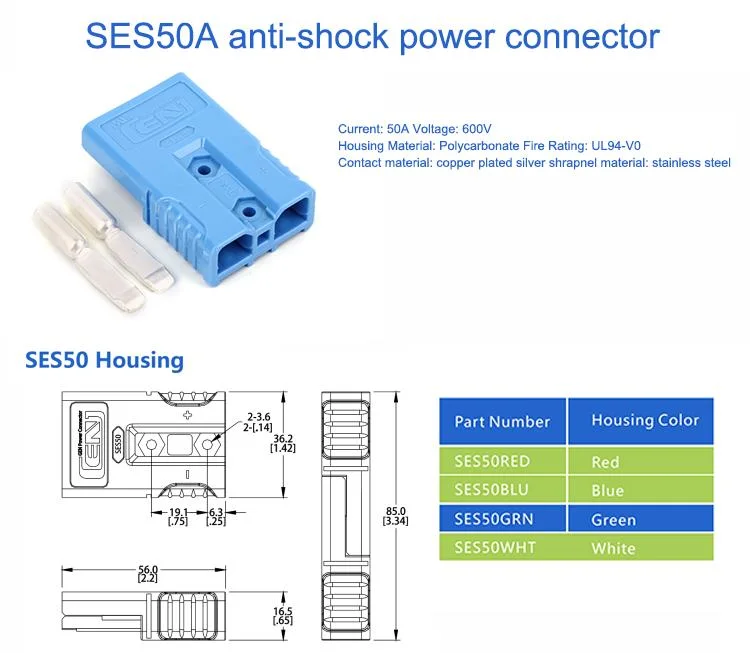 High Current Connector Battery Connector Electric Forklift Battery Charging