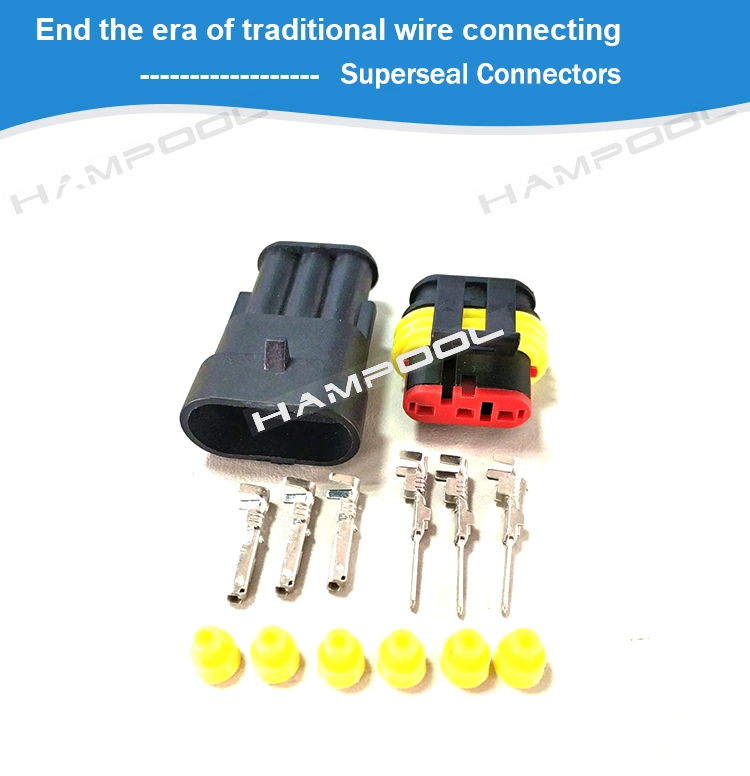 Heavy Duty Rectangular Connector 6 Pin Quick Type Lock Terminal Female Electrical Automotive Connector