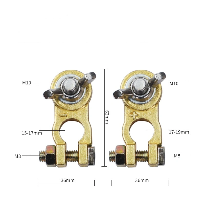 China Supplier Brass Gold Plated Auto Car Battery Crimp Terminal