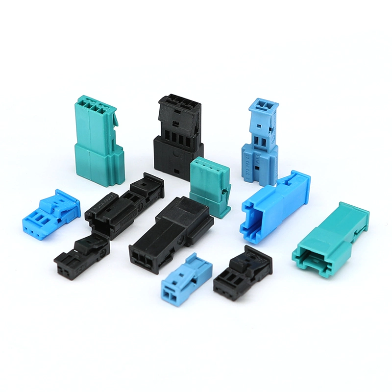 968813-9 4pin Cyan Automotive Wiring Harness Connectors Housing for Female Terminals