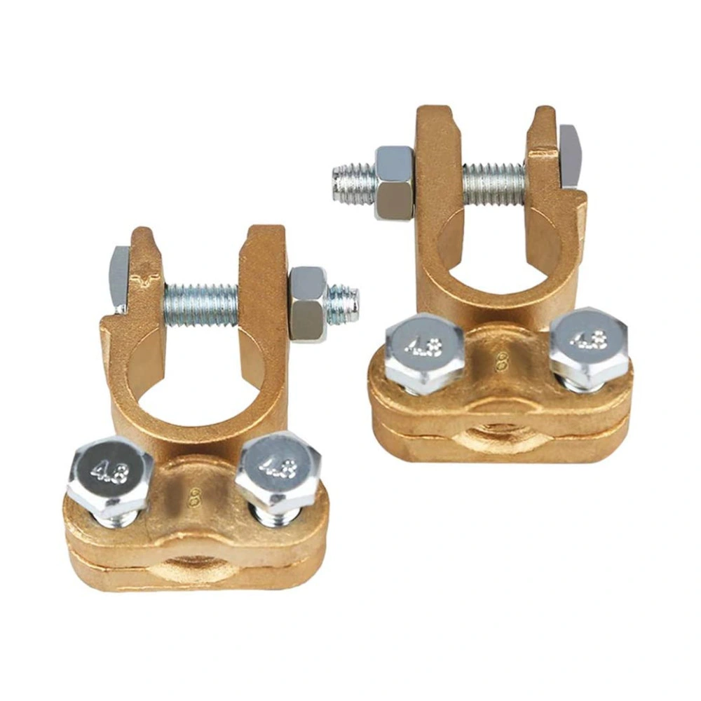 RoHS Top Post Battery Terminal Auto Brass Battery Clamp Terminal Connector Positive Negative Pair