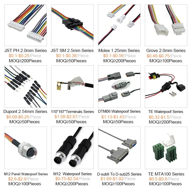 IP68 Two Pin DC Wire Cable Lp24 Connector 4 Pin Low Voltage 16 Pin Male Female Waterproof Solar