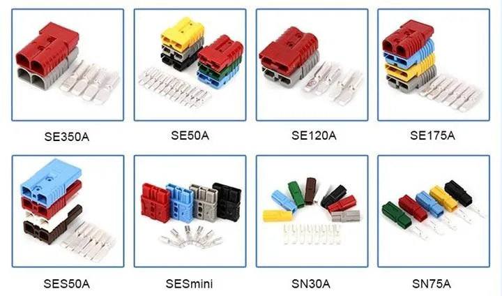 Fast Charging Battery Connector 15AMP 30A 45A 75A 120A 180A Forklift Battery Power Connector Supplier