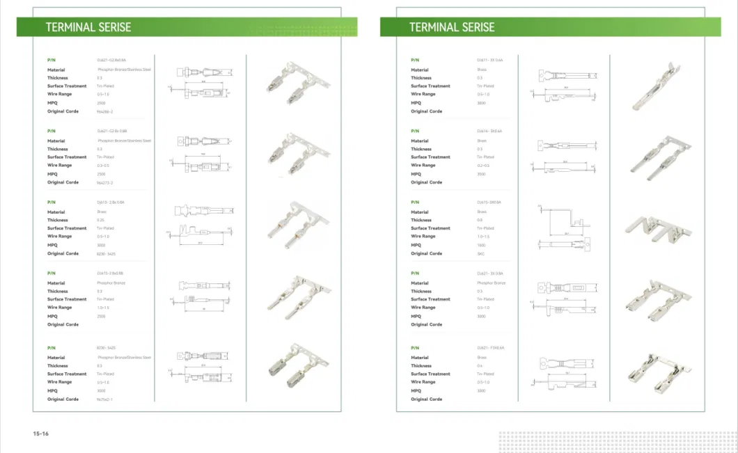 Electrical Wiring Harness Auto Connector Phosphor Copper Terminal