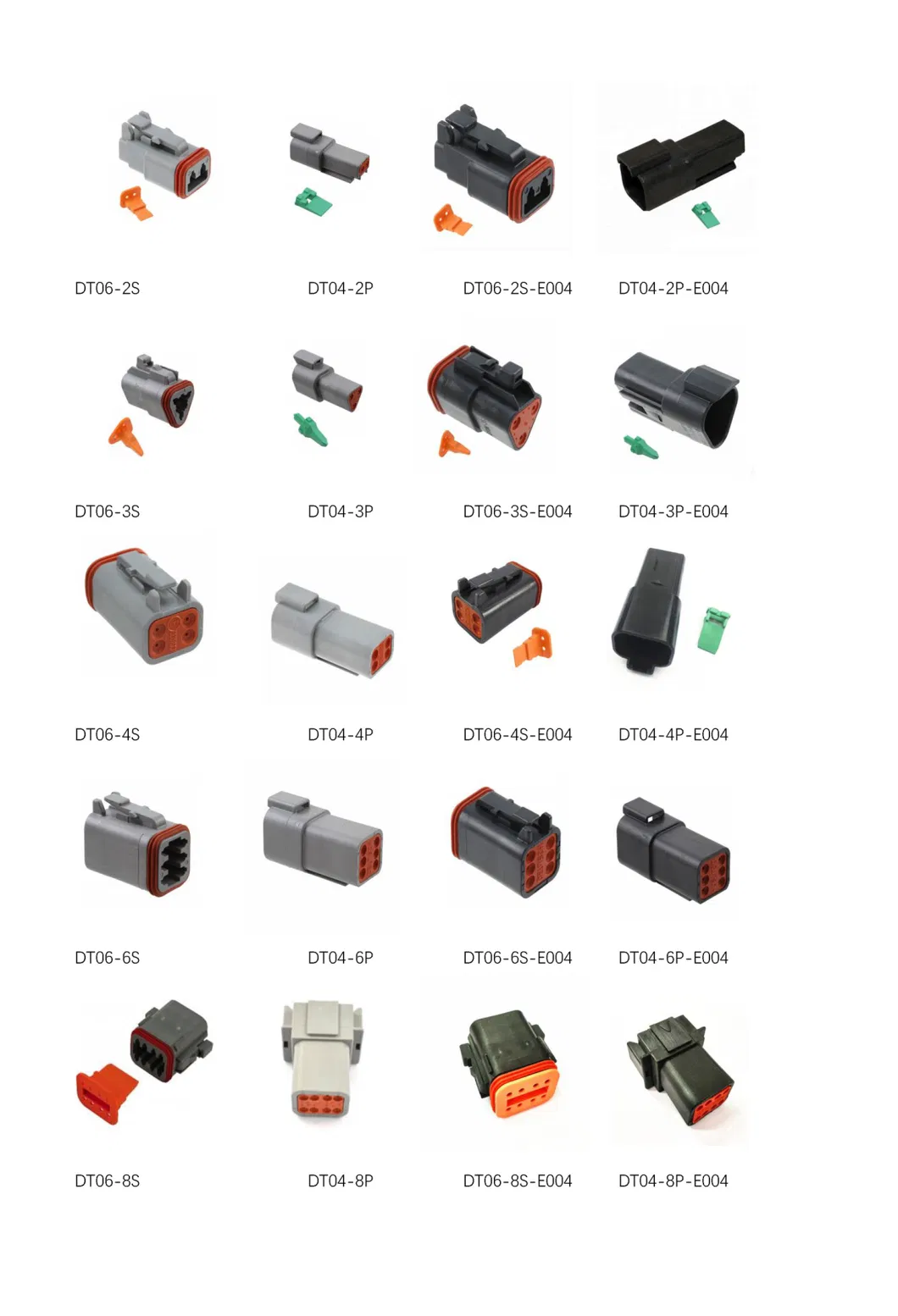 Automotive Auto Car Electrical Deutsch Dt Dtm Dtp Dthd Series Male Female Waterproof Connector