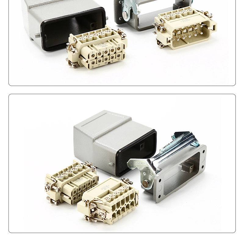 10 Pin Heavy Duty Rectangular Connector Ha Series Automotive Waterproof Female Insert Crimp Terminal 09200103101