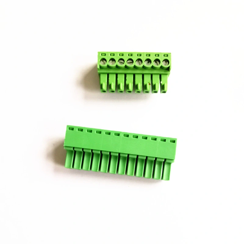 3.5mm Angle 8 Pin/Way Green Pluggable Type Screw Terminal Block Connector