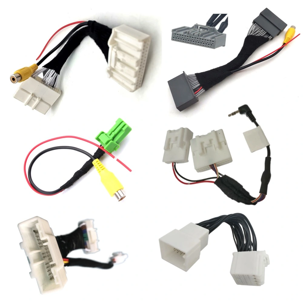 Custom 7 Pin RV Trailer Plug Socket Wiring Harness with 12 Pin Molex Mx150 Connector and Deutsch 2 Pin Dt Black Connector