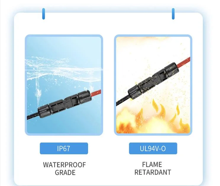 Kingwooh PV Cable Connector Solar Inverter Connector IP67 1000V 1500V Mc4 Connector for Solar Power System