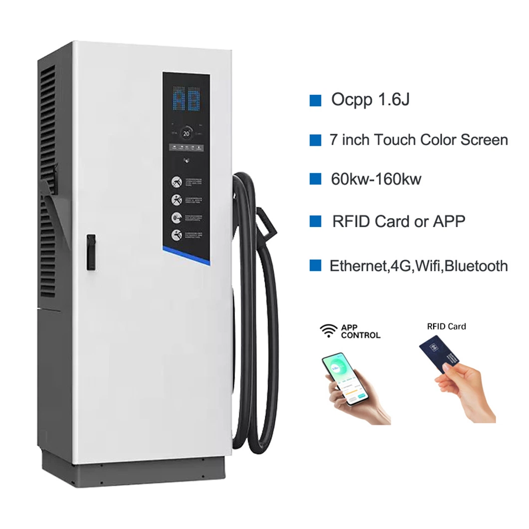 DC Wall Mount Electric Auto Car Battery Charger Single Connector Output Electric Car Combo CCS Chademo DC EV Charging Station
