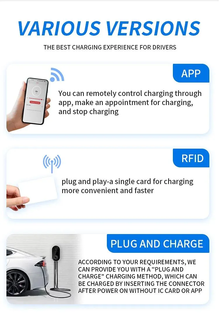 11kw Type 2 Wall-Mounted Home EV Charging Station Electric Car Charger Wall Connector RFID Bluetooth WiFi 4G APP