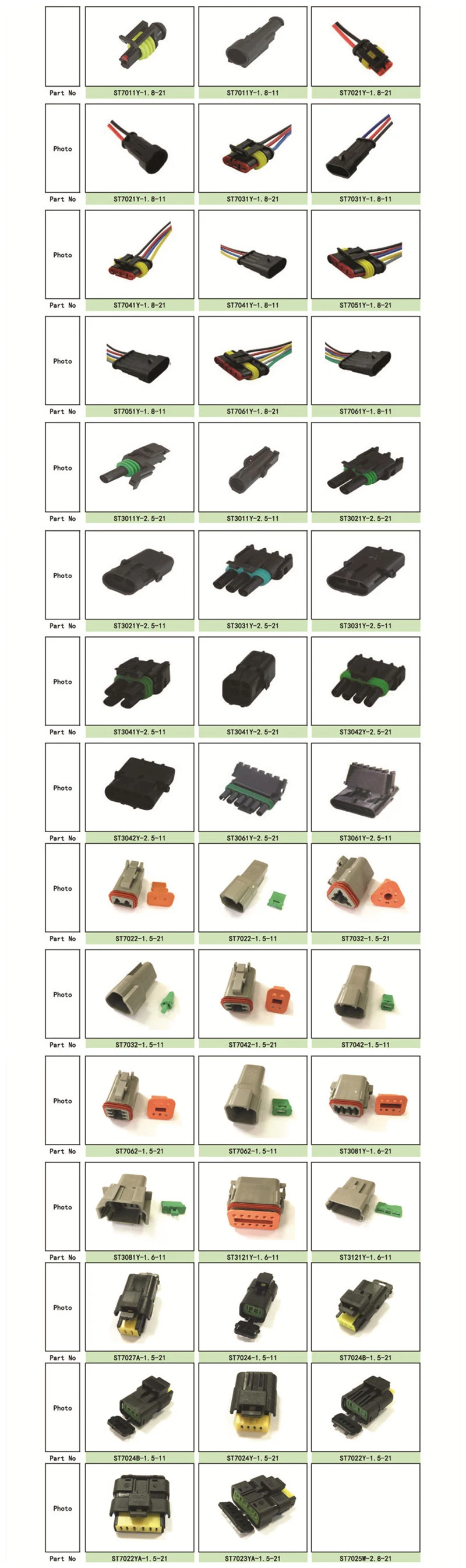 Auto Car 2-Wire Electric Headlight H11 Socket Harness Plastic Connector Plug