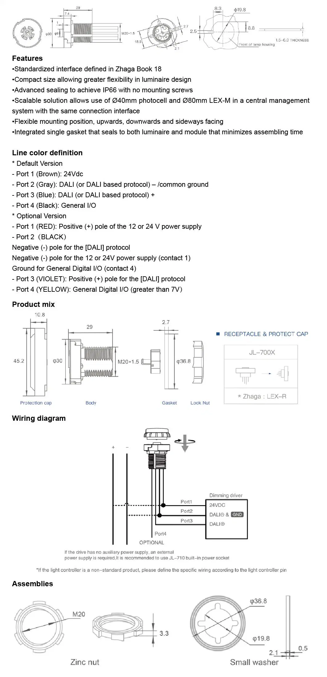 Hot Pluggable Capable Mount Zhaga Series Socket