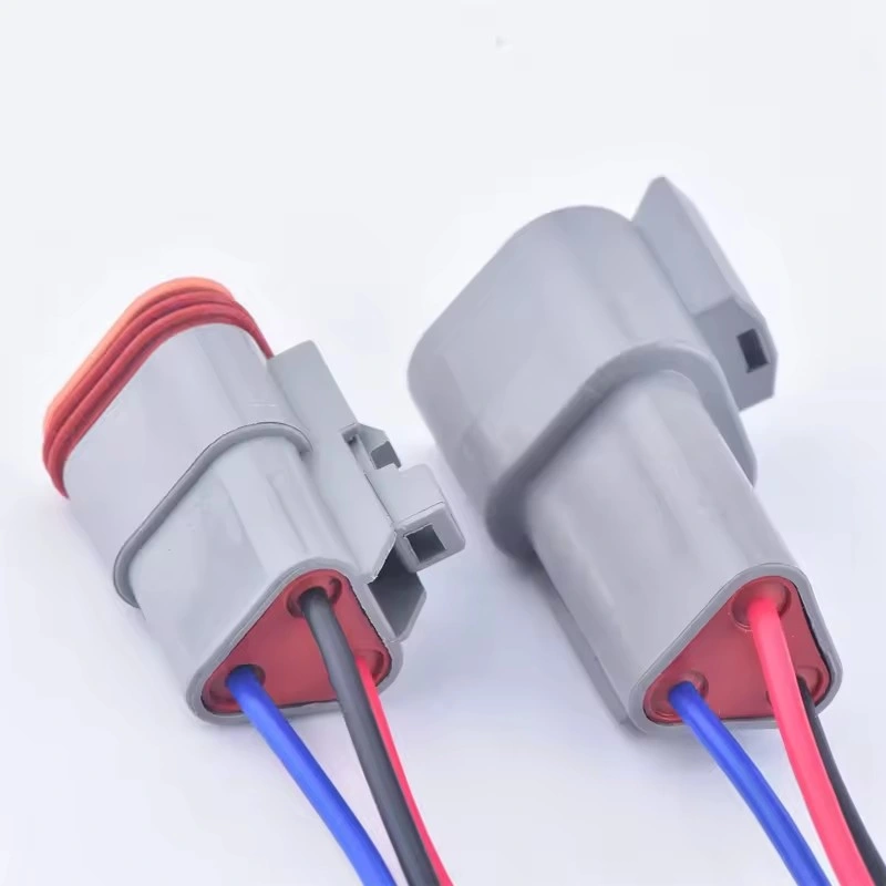 Custom Automotive Electrical Wire Harness Assembly Deutsch 3p Connector 3 Wire 16AWG Male Dt04-3p At04-3p Female Dt06-3s At06-3s