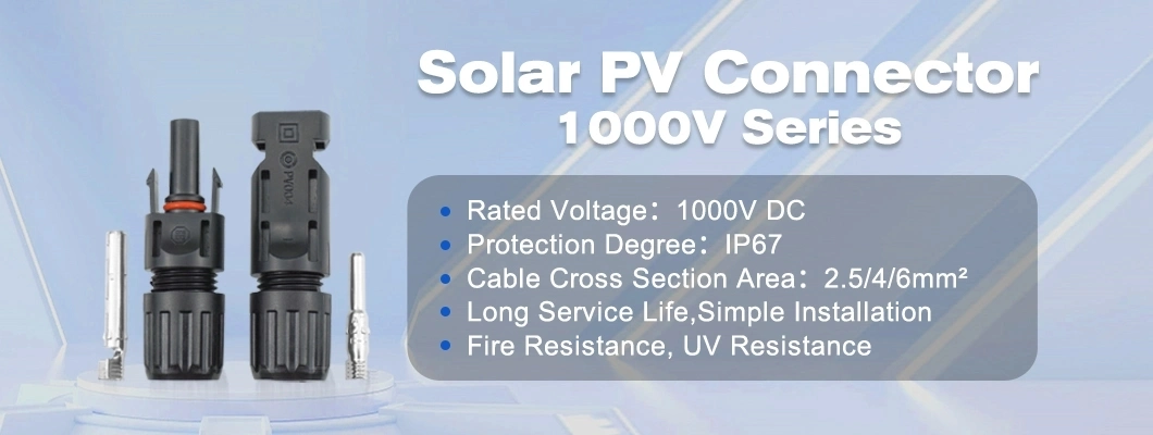 Shinergy Power Solar Panel Female and Male Cable Connectors Mc4 Photovoltaic Connector IP67 CE Waterproof for PV Solar System