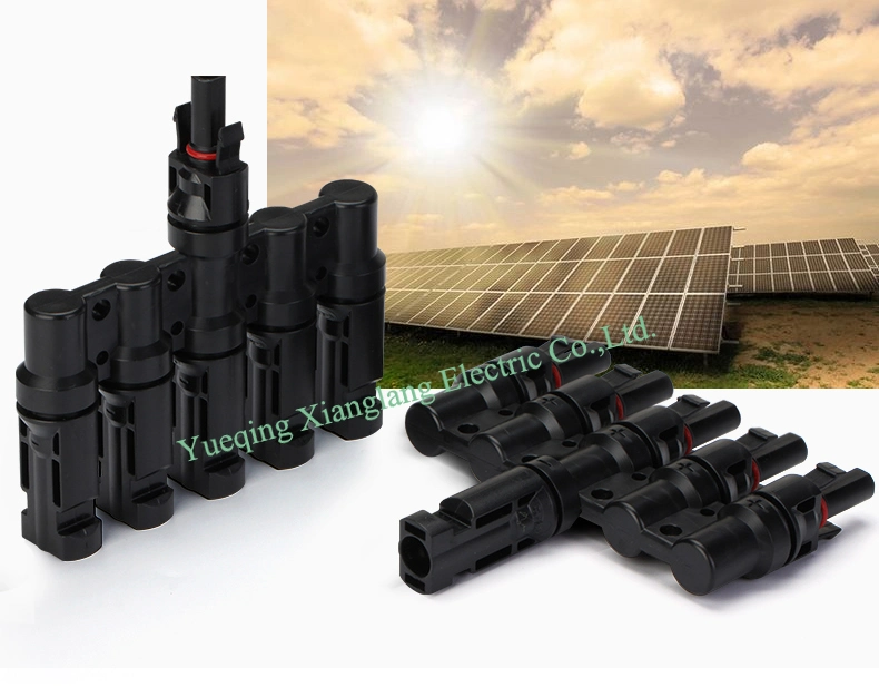 Made in China Photovoltaic Accessories Mc4 T Type 4 to 1 Solar Branch Connector