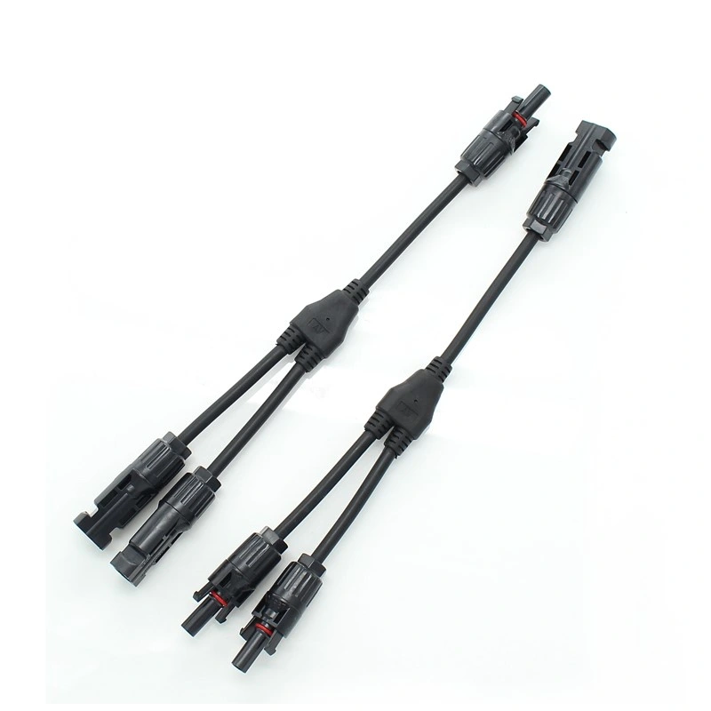 Parallel Branch Mc4 Connector 2 In1 Mc4 Connector Y Type Connector Male to Female Mc4 DIY Solar Kits System