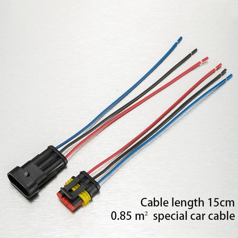 Meishuo Qvp1.5 Series 3pin/4pin Wiring Harness Waterproof Male and Female Connectors for Car Horn